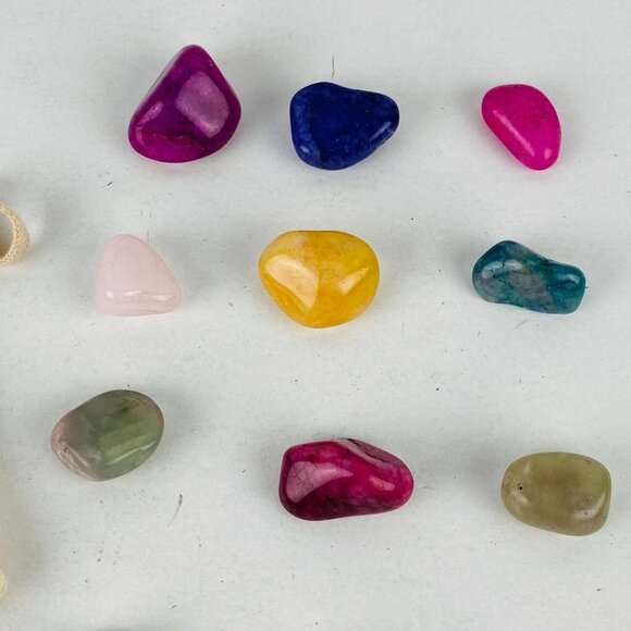 Rainforest Cafe Collectible Colorful Polished Rocks Lot of 14 Pieces With Bag - Picture 4 of 7